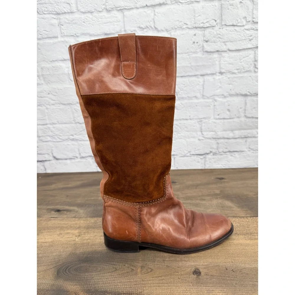 Eric Brown Leather Suede Knee High Pull On Riding Boots‎ Women Size 39/8 Classic